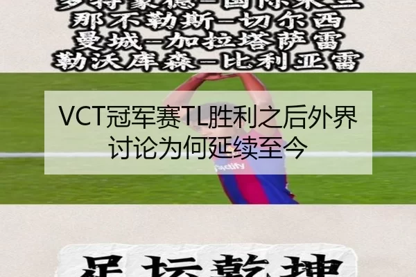 VCT冠军赛TL胜利之后外界讨论为何延续至今